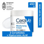 CeraVe Moisturizing Cream 453g jar – hydrating cream for dry, sensitive skin” “CeraVe moisturizing cream with ceramides and hyaluronic acid” “Dermatologist-recommended CeraVe cream for barrier repair and hydration”