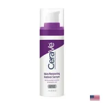 CeraVe Skin Renewing Retinol Serum bottle with encapsulated retinol and ceramides Anti-aging CeraVe retinol serum for fine lines and wrinkles CeraVe Skin Renewing Retinol Serum with Hyaluronic Acid and Niacinamide Hydrating retinol face serum for smoother youthful-looking skin Dermatologist-developed CeraVe anti-aging retinol serum packaging