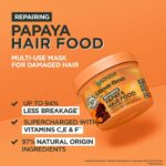 “Garnier Papaya Hair Food Mask for Damaged Hair – 3in1 Vegan Hair Treatment with Papaya and Amla”