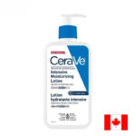 CeraVe Intensive Moisturizing Lotion for dry to very dry skin bottle Hydrating lotion with hyaluronic acid and ceramides by CeraVe Non-greasy moisturizing lotion texture on skin CeraVe lotion packaging front view Intensive moisturizer for sensitive skin close-up