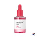 Medicube TXA Niacinamide 15 Serum 30ml bottle front view Brightening serum texture of Medicube TXA Niacinamide 15 Medicube serum packaging with dropper applicator Niacinamide and TXA serum for dark spots and pigmentation Korean skincare Medicube TXA Niacinamide serum close-up