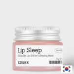 COSRX Balancium Ceramide Lip Butter Sleeping Mask 20g jar packaging Hydrating ceramide lip sleeping mask with shea butter by COSRX COSRX lip butter mask texture close-up for dry lips Korean lip care product for overnight lip hydration COSRX Balancium lip balm sleeping mask for soft smooth lips